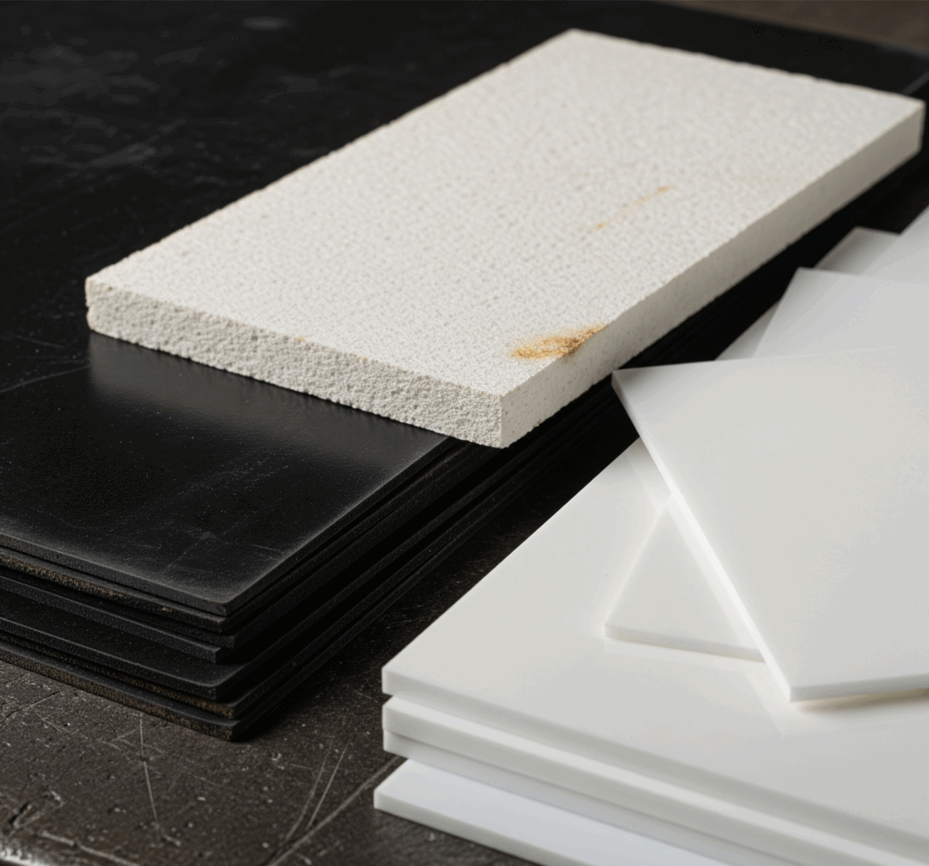 Specjalistyczne płyty techniczne gumowe olejoodporne, ceramiczne wysokotemperaturowe oraz teflonowe – odporne na chemikalia i wysoką temperaturę